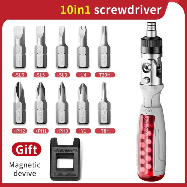 Versatile Adjustable Screwdriver Kit Set - Halri