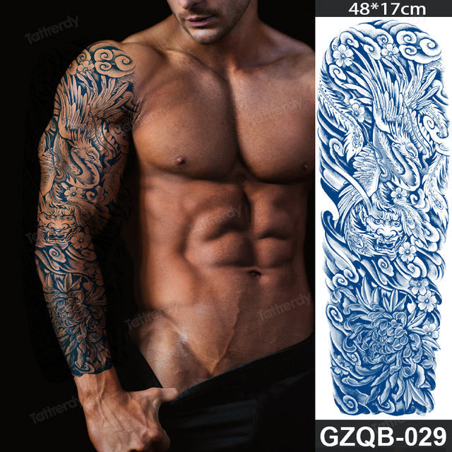 Inspirational Quote Full Sleeve Temporary Tattoo