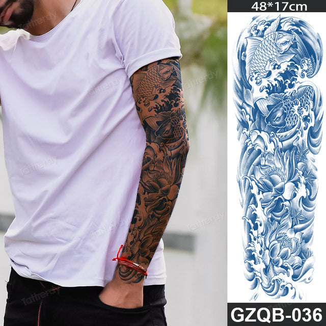 Inspirational Quote Full Sleeve Temporary Tattoo