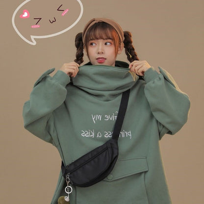 Asian Inspired Frog Hooded Sweatshirt - Halri