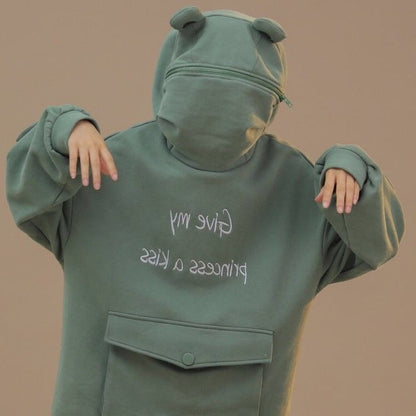 Asian Inspired Frog Hooded Sweatshirt