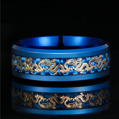 Antique Chinese Dragon Mens Ring - Halri