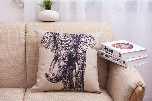 Beautiful Elephant Pattern Throw Pillow Covers - Halri