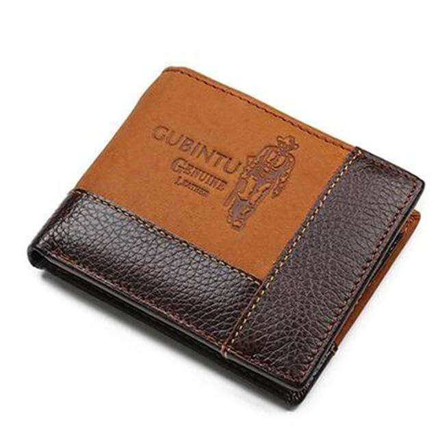 Real Leather Men's Zip Wallet with Coin Pouch