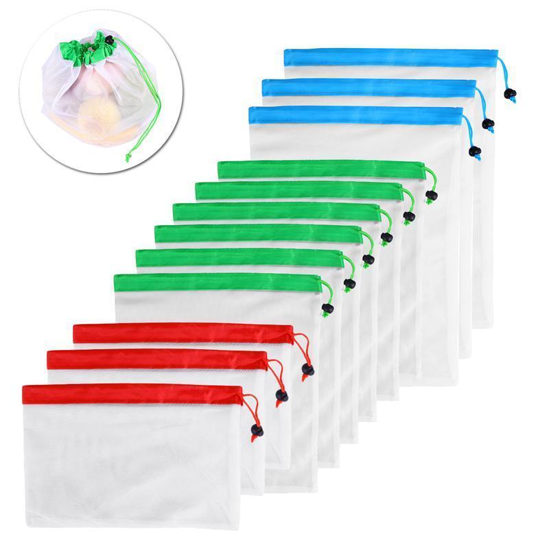 Reusable Grocery Bags 12 Pack, Washable Eco Friendly Bags - Halri