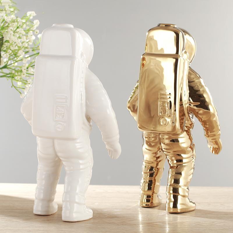 Space Theme Glass Flower Vase Decor