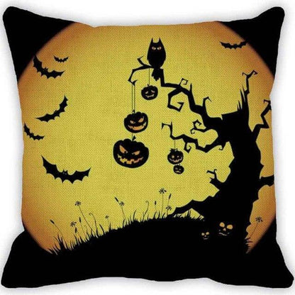 Spooky Orange Halloween Pillow Covers