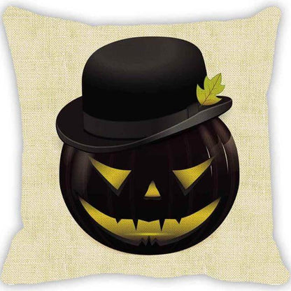 Spooky Orange Halloween Pillow Covers