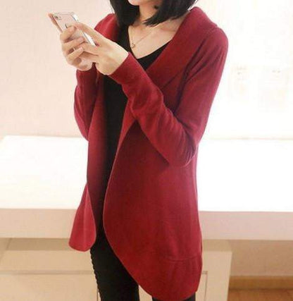 Warm Cozy Women's Knit Long Sleeve Sweater