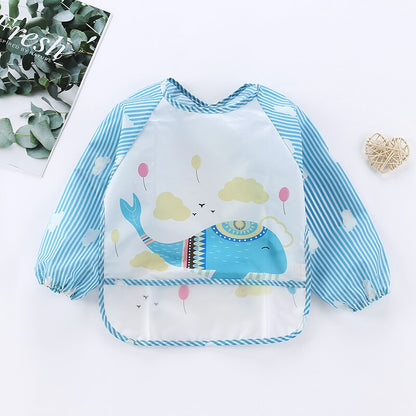 Baby Splash Proof Apron Bib with Long Sleeves