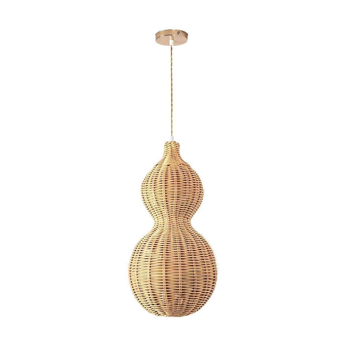 Natural Wicker Outdoor Hanging Porch Light Fixtures