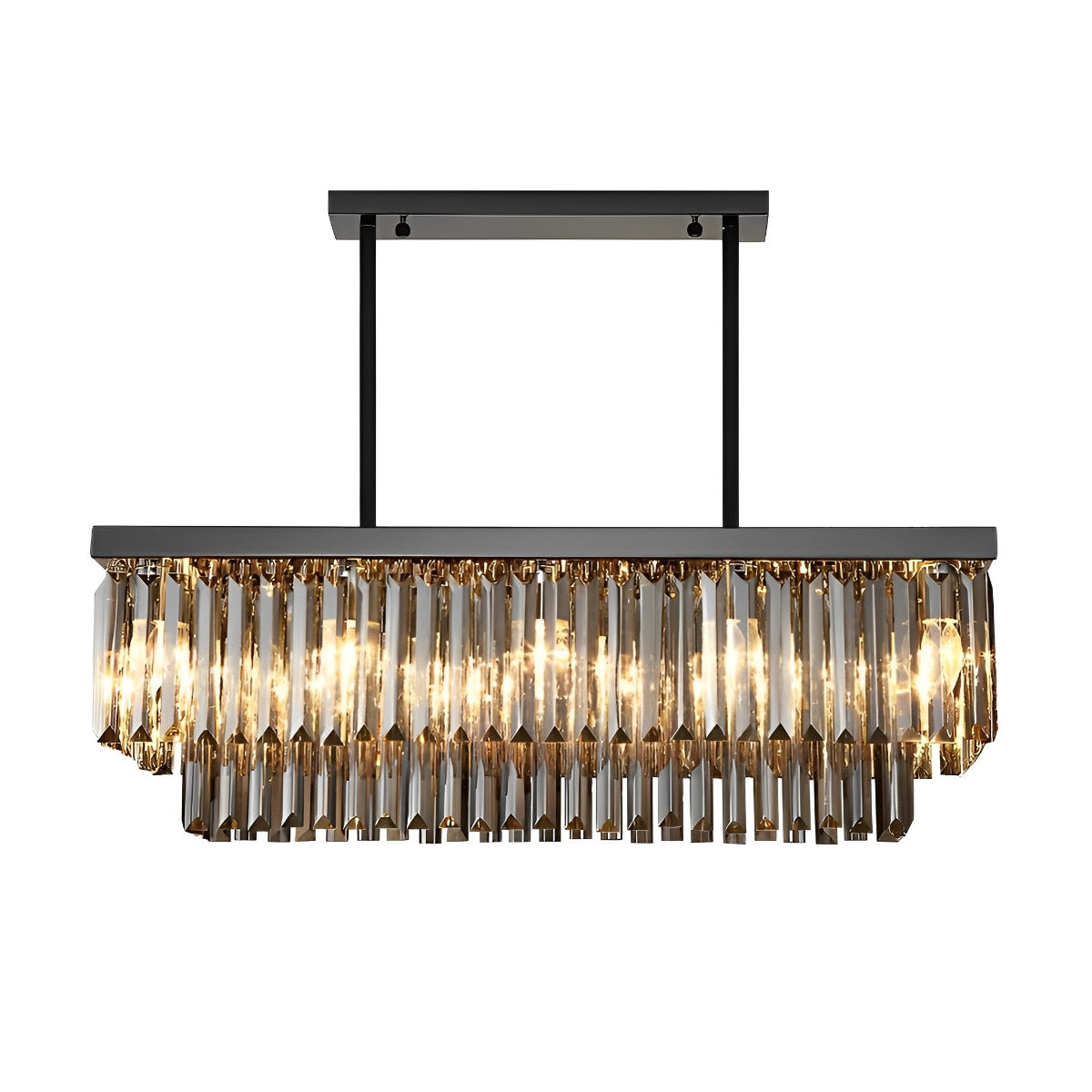 Sleek Glass LED 3-Level Dimmable Grey Pendant Light