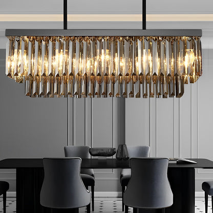 Sleek Glass LED 3-Level Dimmable Grey Pendant Light - Halri