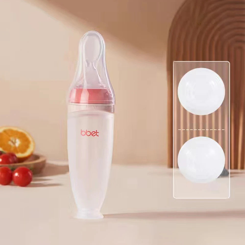 Baby Food Bottle with Soft Spoon