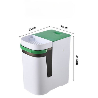Space Saving Dual Compartment Trash Bin