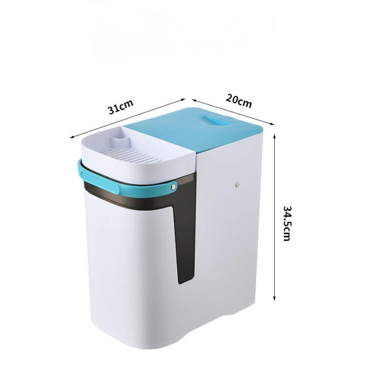 Space Saving Dual Compartment Trash Bin