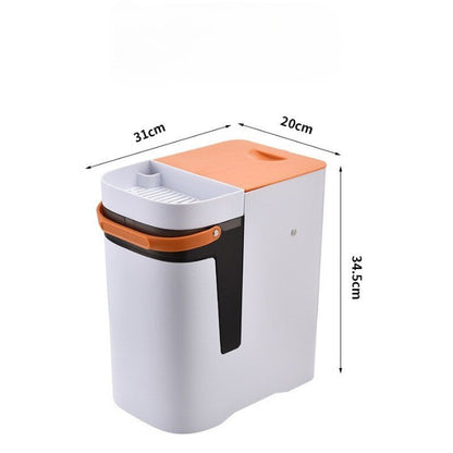 Space Saving Dual Compartment Trash Bin