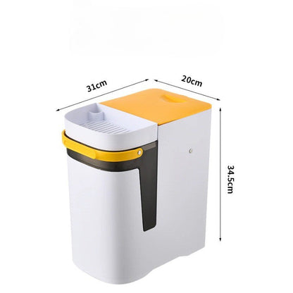 Space Saving Dual Compartment Trash Bin - Halri