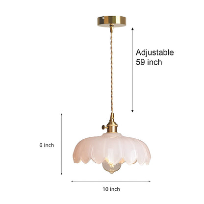 Vintage Floral Metal Pendant Light Fixture Hanging Lamp