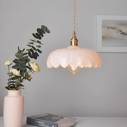 Vintage Floral Metal Pendant Light Fixture Hanging Lamp - Halri