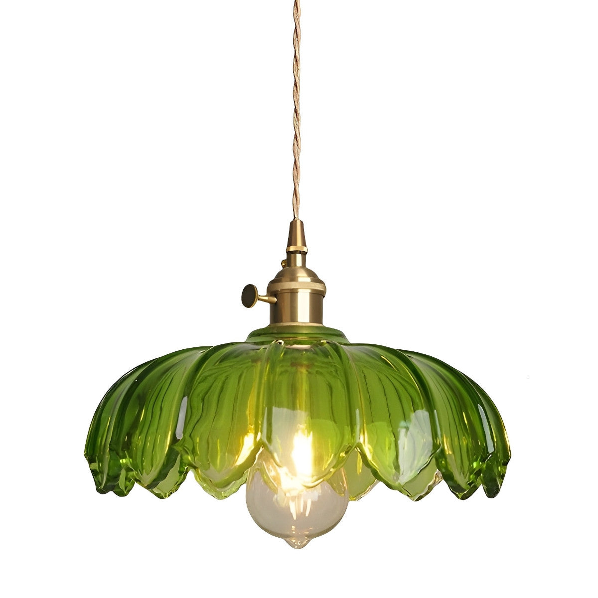 Vintage Floral Metal Pendant Light Fixture Hanging Lamp