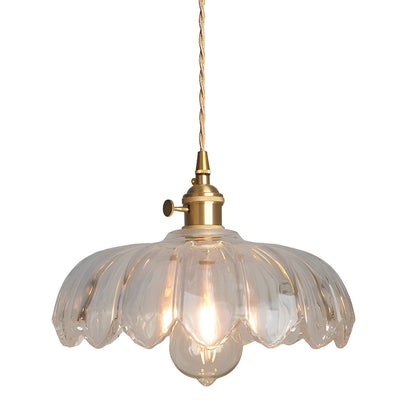 Vintage Floral Metal Pendant Light Fixture Hanging Lamp