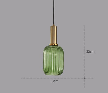Vintage Glass Hanging Lamp