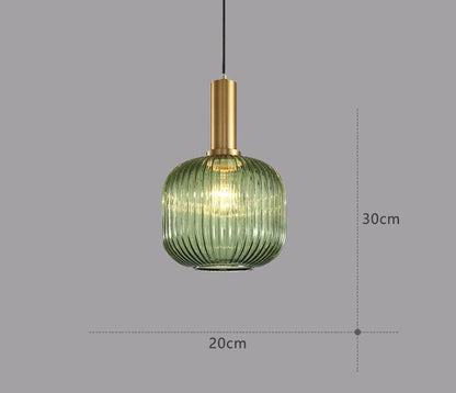 Vintage Glass Hanging Lamp