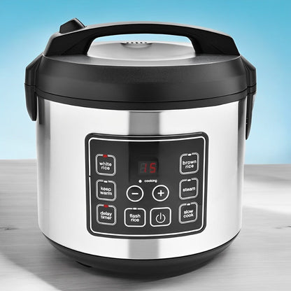 Large Capacity Digital Rice Cooker Stainless Steel Non Stick - Halri