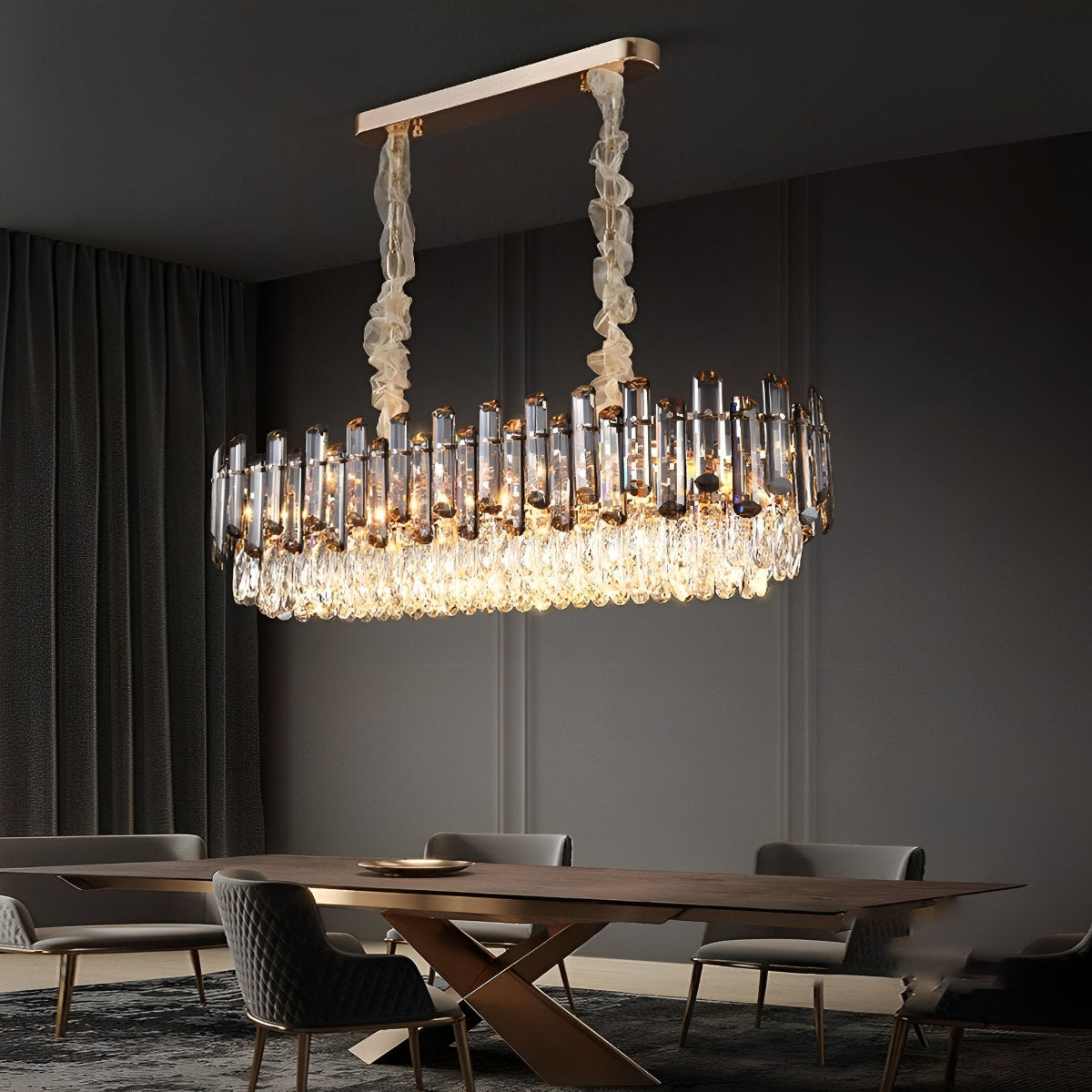 Luxurious Crystal Drop Pendant Chandelier