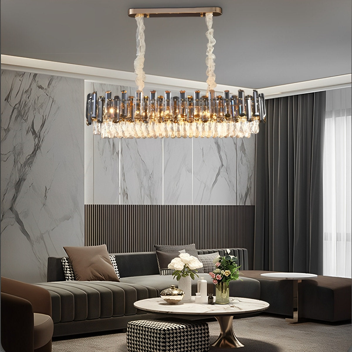 Luxurious Crystal Drop Pendant Chandelier