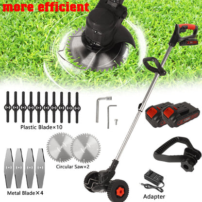 Portable 3-in-1 Electric String Trimmer with Metal Blades
