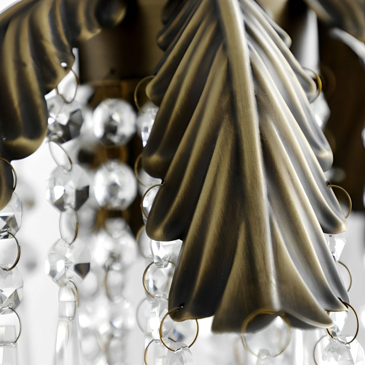 Vintage Floral Crystal Pendant Light Fixture