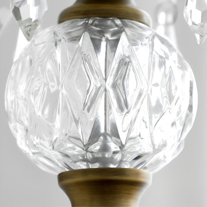 Vintage Floral Crystal Pendant Light Fixture