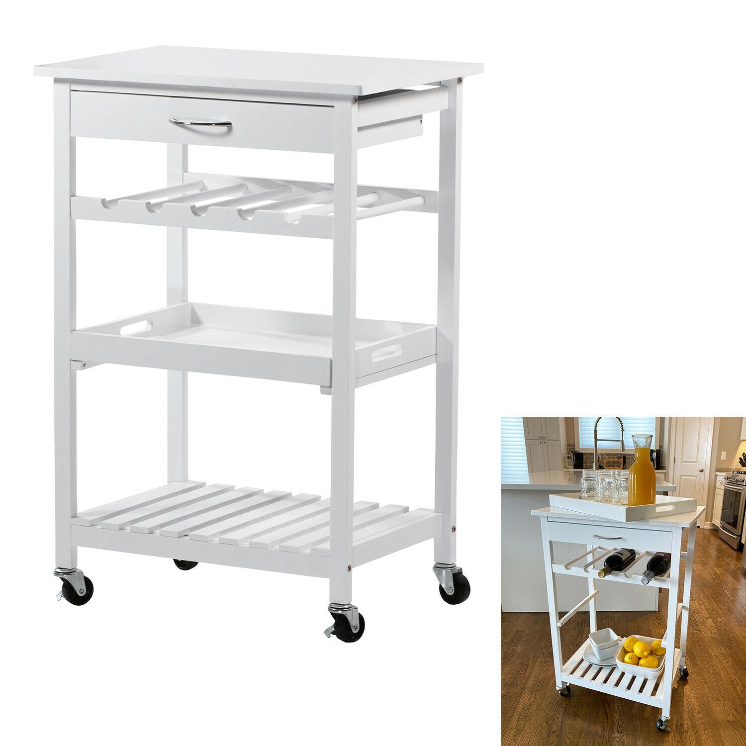 Mobile Wine Serving Cart - Halri