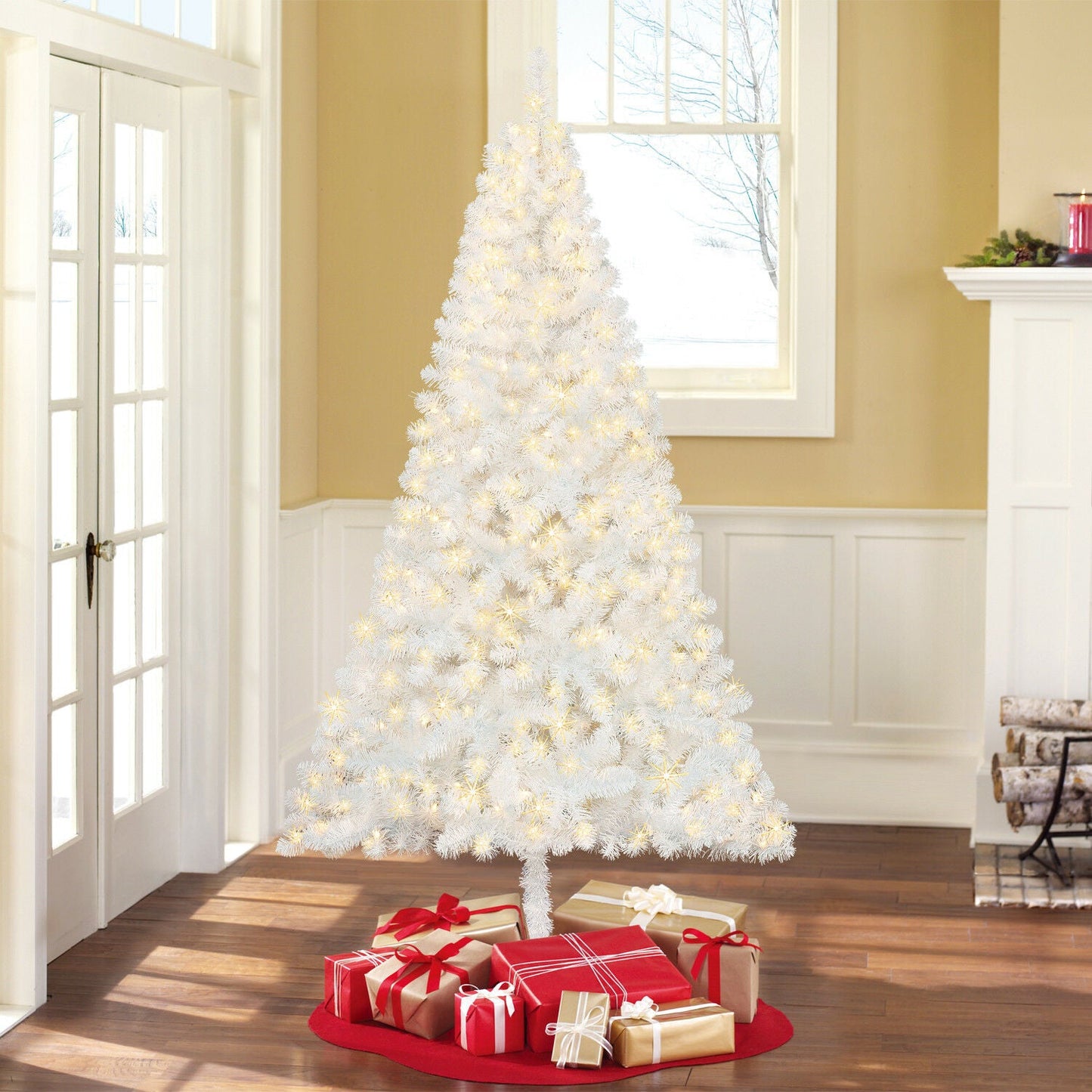 6.5ft Pre-Lit Christmas Tree with 300 Mini Lights