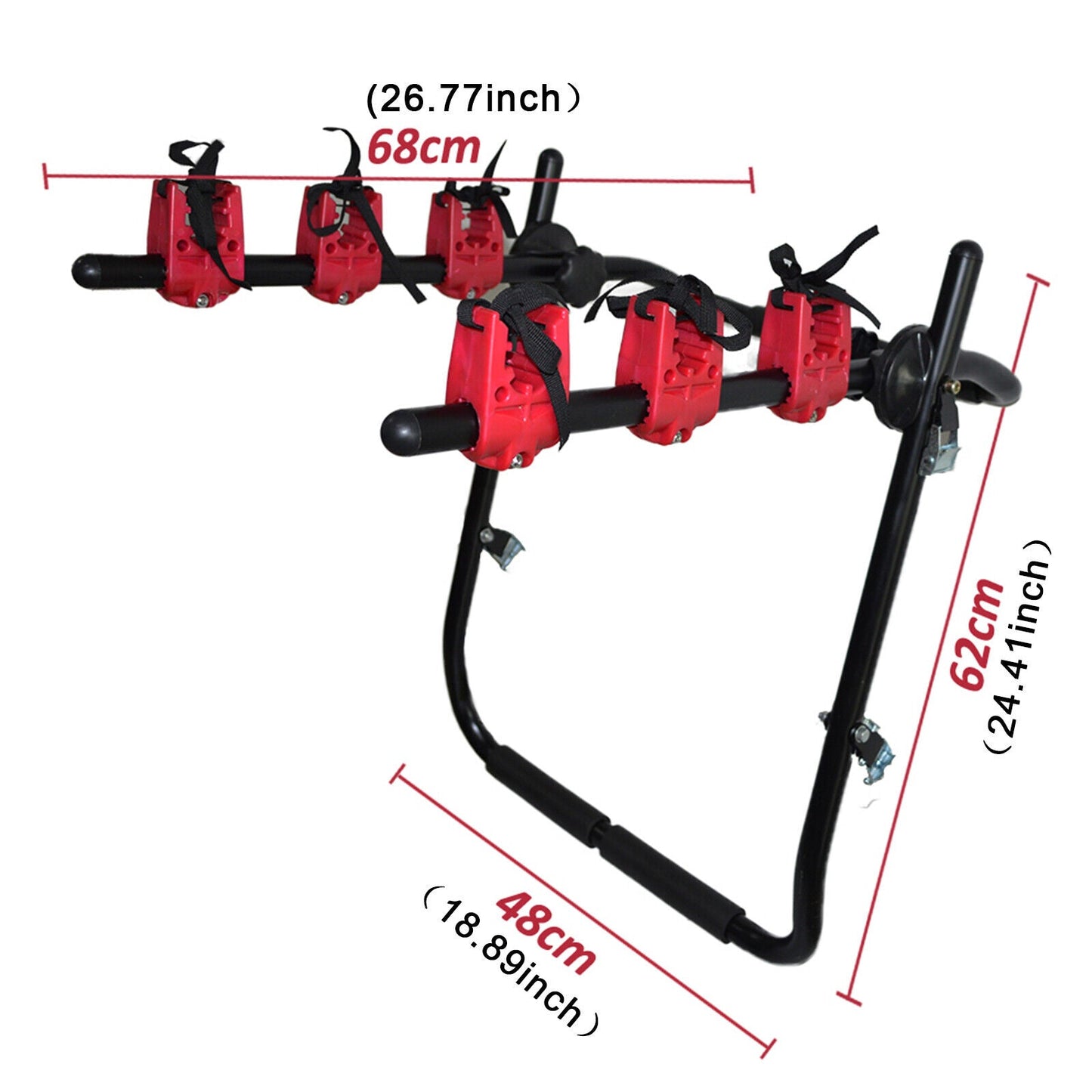 Heavy Duty 3 Bike Carrier Hitch Rack for Trucks and SUVs