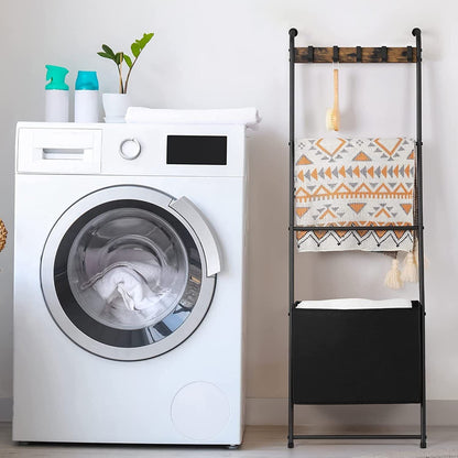 Space Saving Folding Blanket Ladder Storage Rack