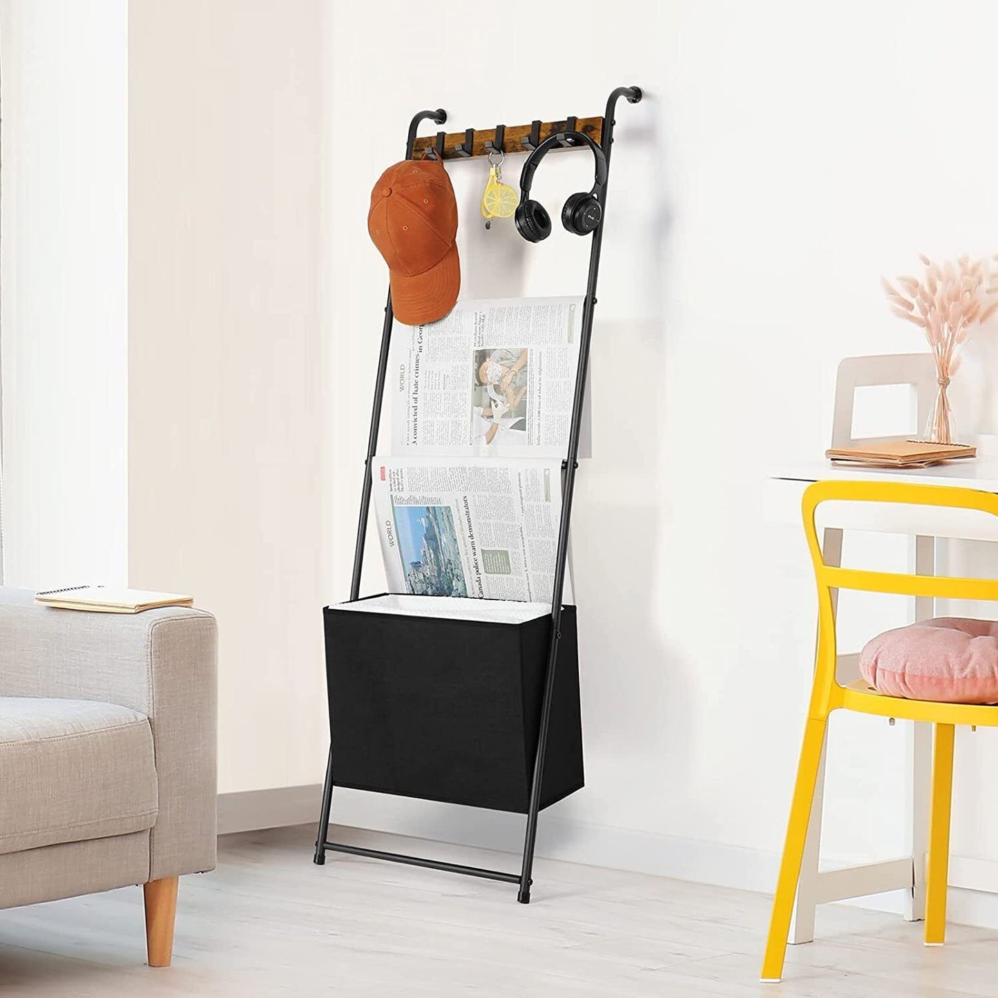 Space Saving Folding Blanket Ladder Storage Rack