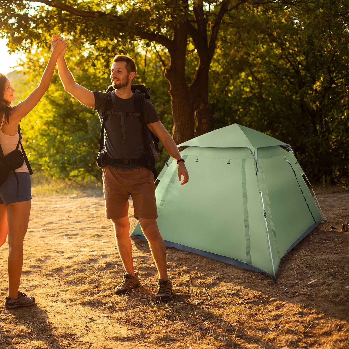 Waterproof 4 Person Outdoor Family Camping Tent