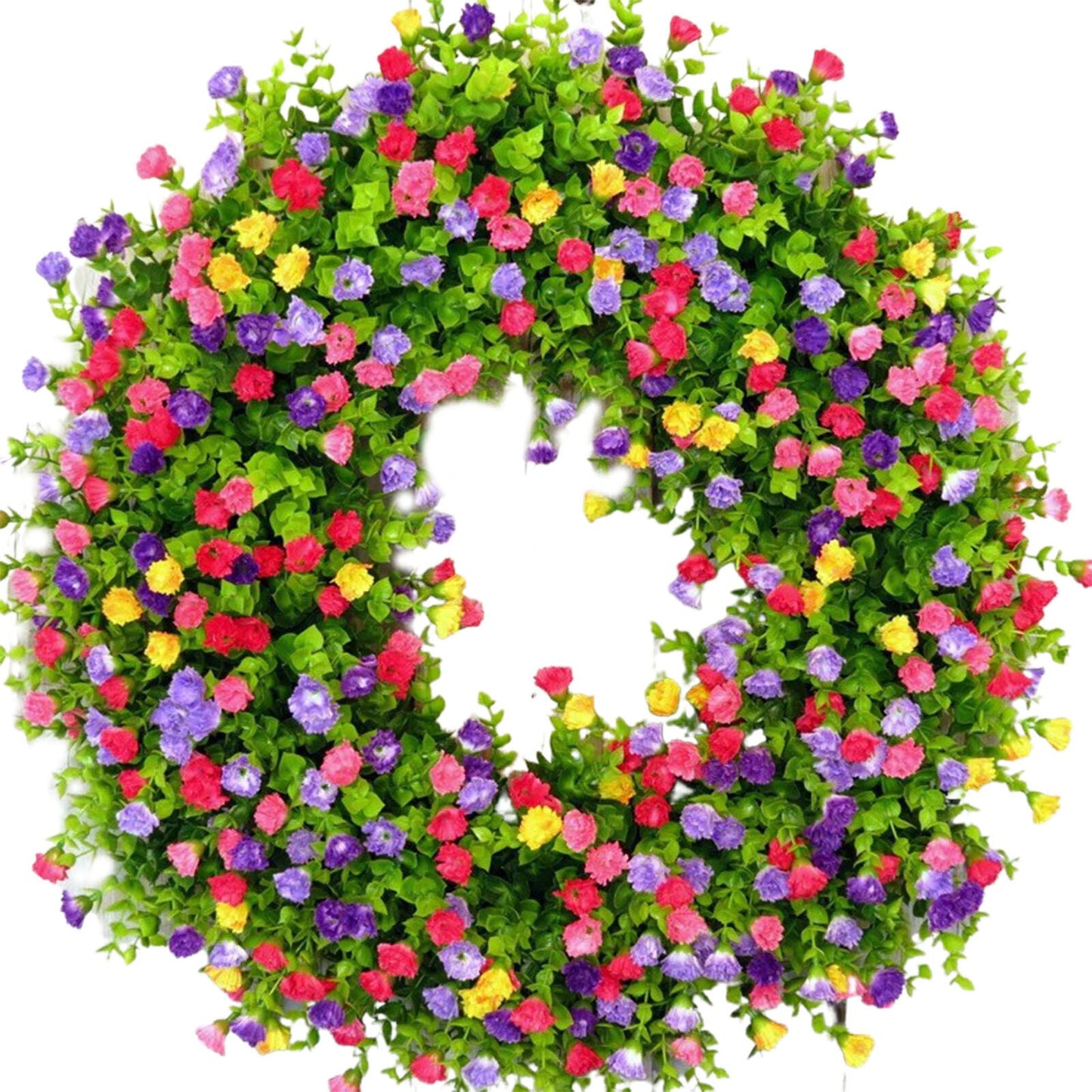 Vibrant Artificial Floral Welcome Door Wreath