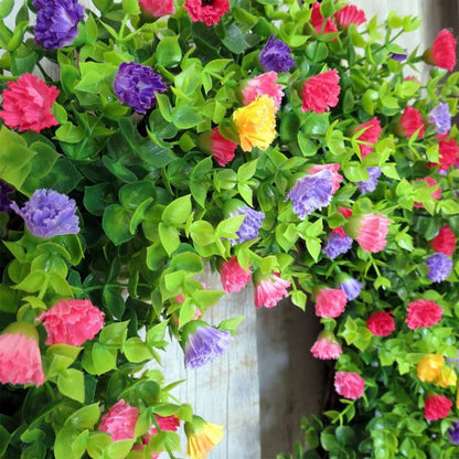 Vibrant Artificial Floral Welcome Door Wreath