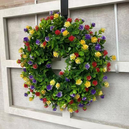 Vibrant Artificial Floral Welcome Door Wreath