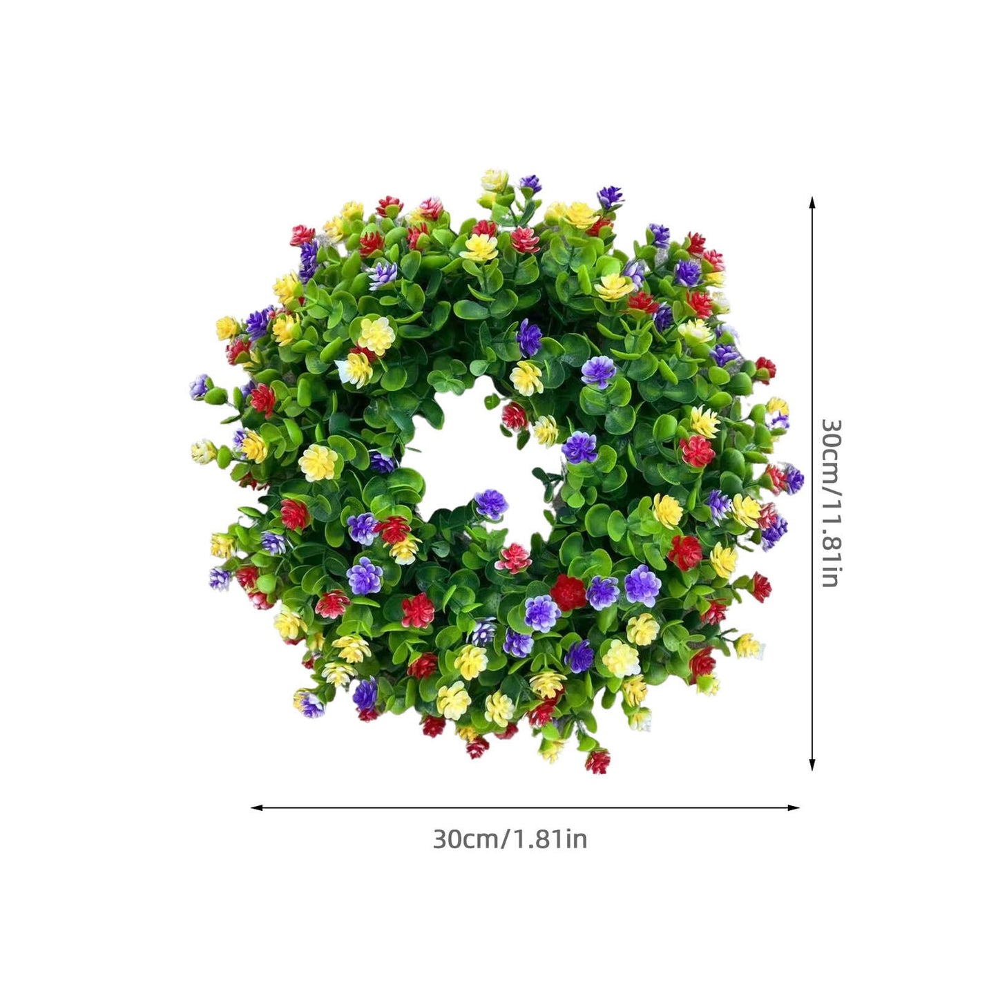 Vibrant Artificial Floral Welcome Door Wreath