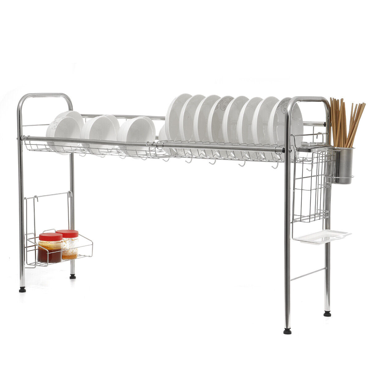 Space Saving Stainless Steel Kitchen Sink Dish Rack