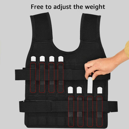 44 Pound Weighted Vest Workout Equipment | Adjustable Gym Training Empty Jacket - Until Times Up