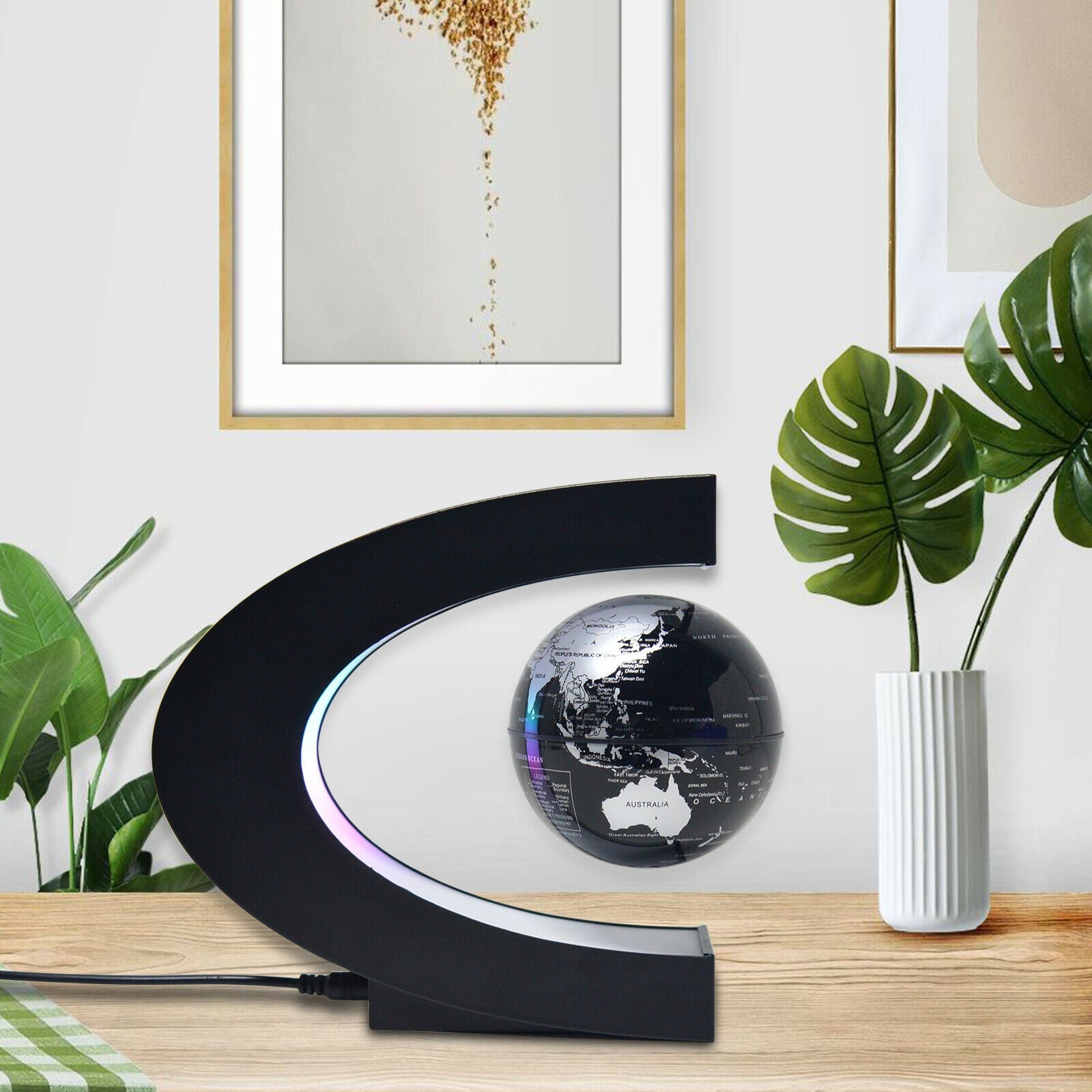 Sleek Modern Globe Table Lamp - Halri