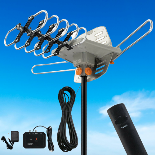 Long Range HD Outdoor TV Antenna | 360° Signal Reception