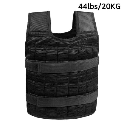 44 Pound Weighted Vest Workout Equipment | Adjustable Gym Training Empty Jacket - Until Times Up