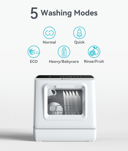 Compact Space Saving Tabletop Dishwasher